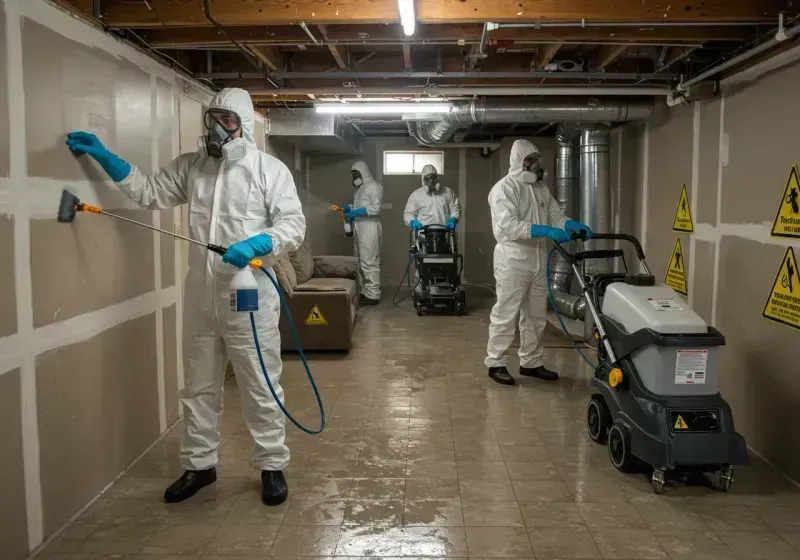 Basement Moisture Removal and Structural Drying process in Pacific Grove, CA